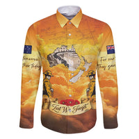 New Zealand And Australia ANZAC Day Family Matching Off Shoulder Short Dress and Hawaiian Shirt Sinai Palestine Campaign Lest We Forget