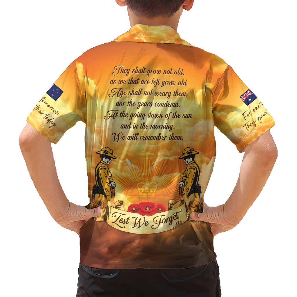 New Zealand And Australia ANZAC Day Family Matching Puletasi and Hawaiian Shirt Sinai Palestine Campaign Lest We Forget