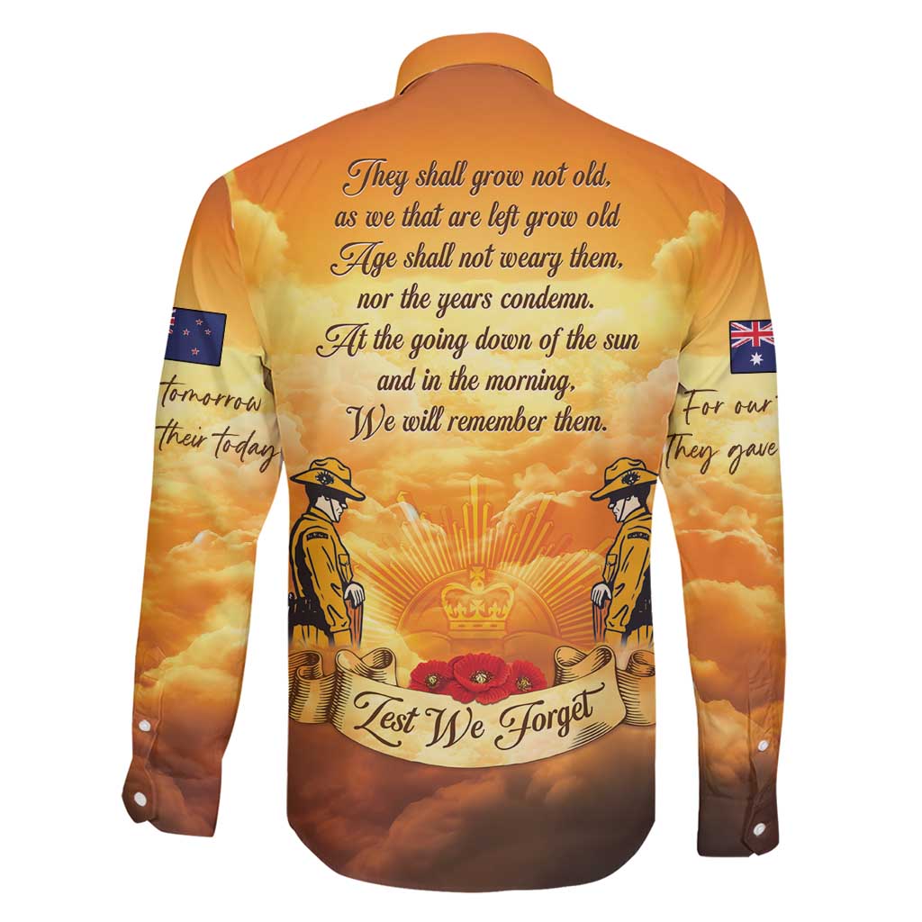 New Zealand And Australia ANZAC Day Family Matching Short Sleeve Bodycon Dress and Hawaiian Shirt Sinai Palestine Campaign Lest We Forget