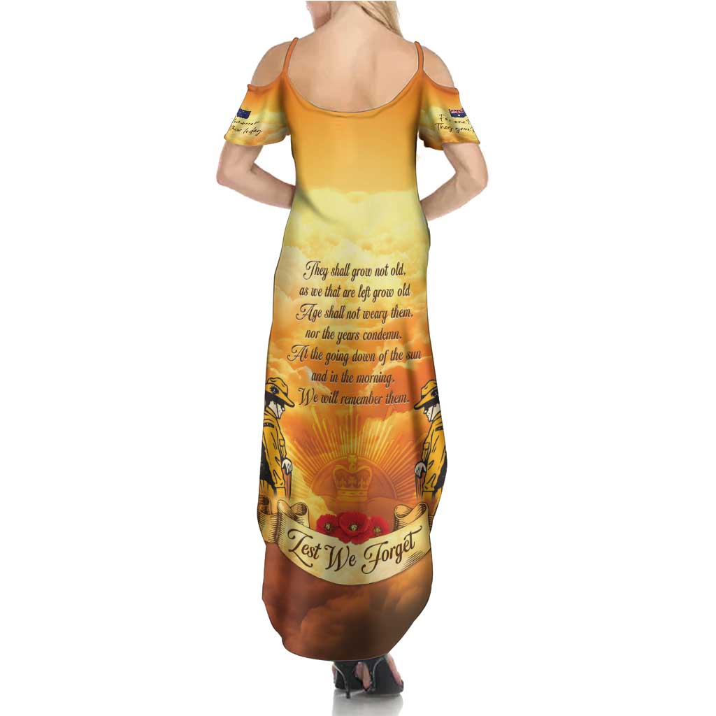 New Zealand And Australia ANZAC Day Family Matching Summer Maxi Dress and Hawaiian Shirt Sinai Palestine Campaign Lest We Forget
