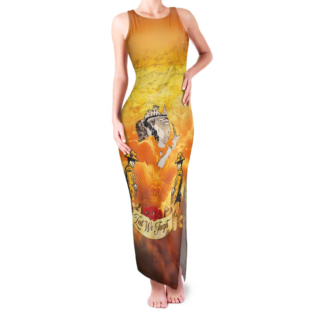 New Zealand And Australia ANZAC Day Family Matching Tank Maxi Dress and Hawaiian Shirt Sinai Palestine Campaign Lest We Forget