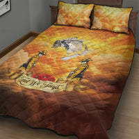 New Zealand And Australia ANZAC Day Quilt Bed Set Sinai Palestine Campaign Lest We Forget