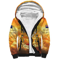 New Zealand And Australia ANZAC Day Sherpa Hoodie Sinai Palestine Campaign Lest We Forget