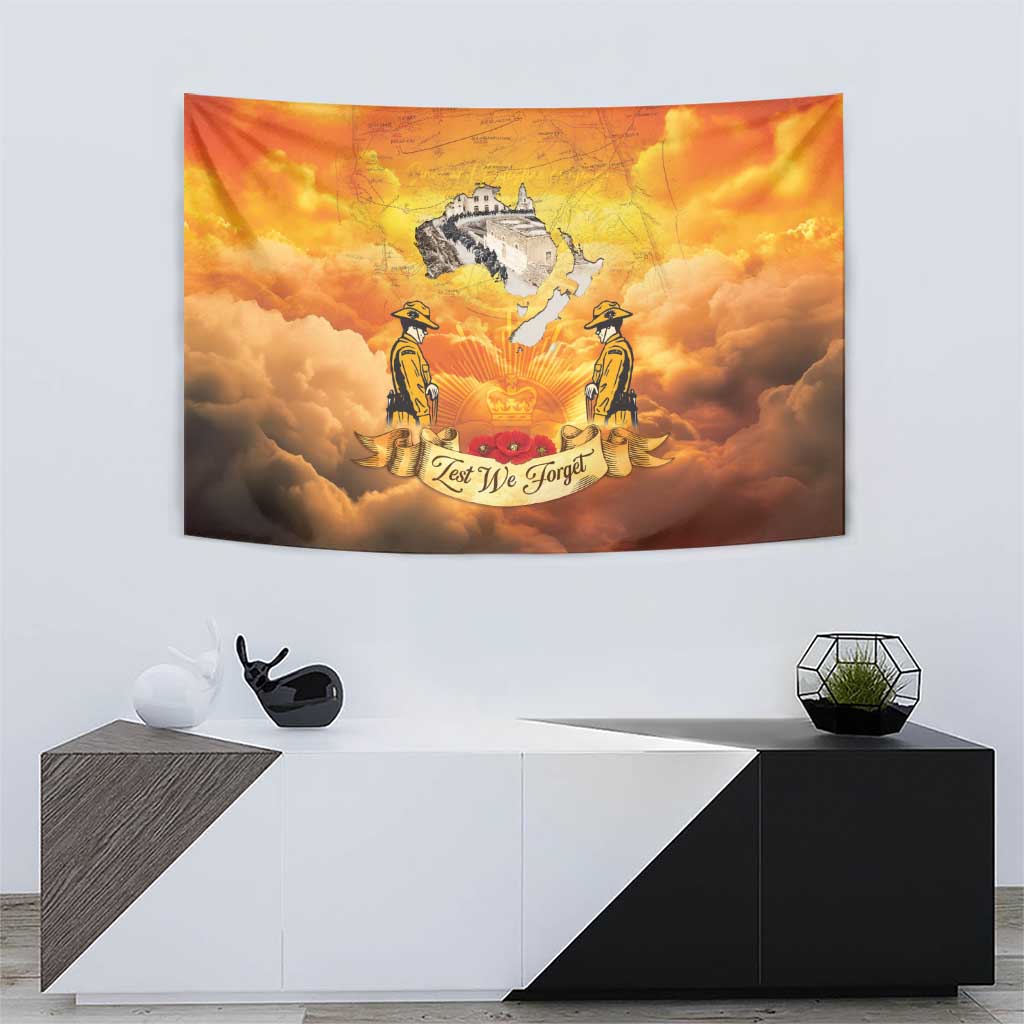 New Zealand And Australia ANZAC Day Tapestry Sinai Palestine Campaign Lest We Forget LT05 - Polynesian Pride