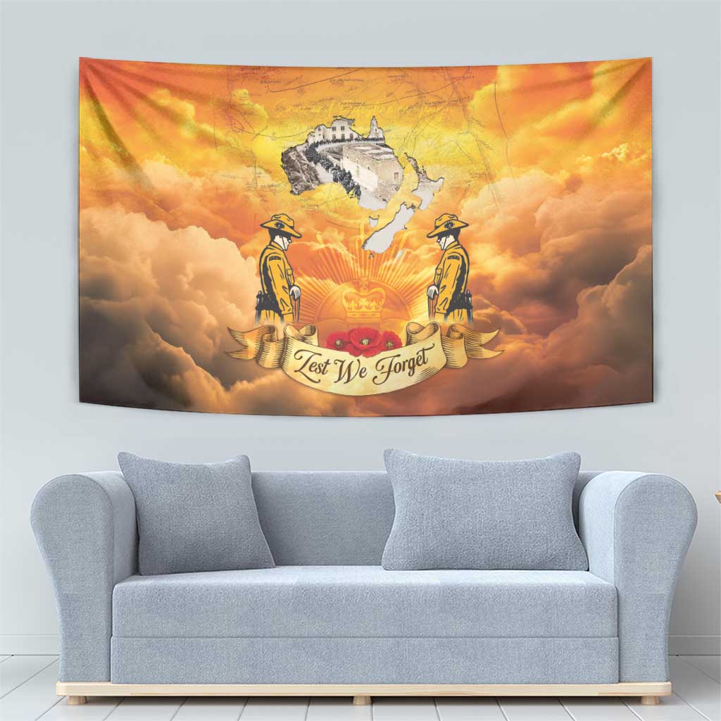 New Zealand And Australia ANZAC Day Tapestry Sinai Palestine Campaign Lest We Forget LT05 - Polynesian Pride