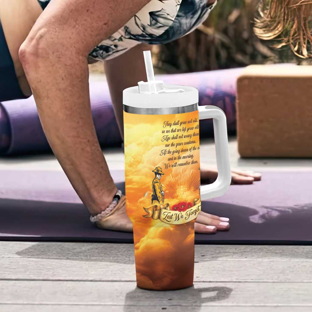 New Zealand And Australia ANZAC Day Tumbler With Handle Sinai Palestine Campaign Lest We Forget