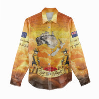 New Zealand And Australia ANZAC Day Women Casual Shirt Sinai Palestine Campaign Lest We Forget