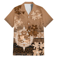 Tonga Emancipation Day Family Matching Mermaid Dress and Hawaiian Shirt Tongan Kupesi Ngatu Pattern Vintage Style