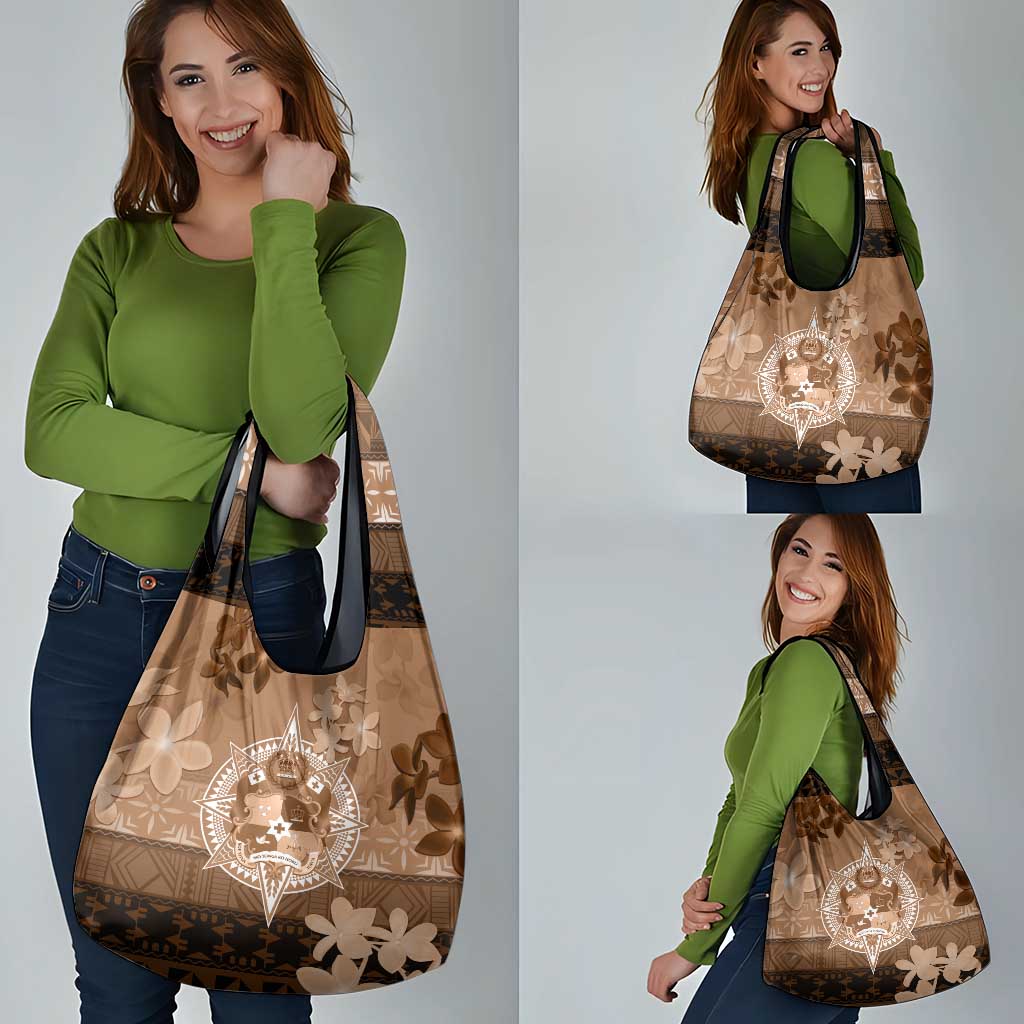 Tonga Emancipation Day Grocery Bag Tongan Kupesi Ngatu Pattern Vintage Style