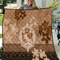 Tonga Emancipation Day Quilt Tongan Kupesi Ngatu Pattern Vintage Style LT05 Brown - Polynesian Pride