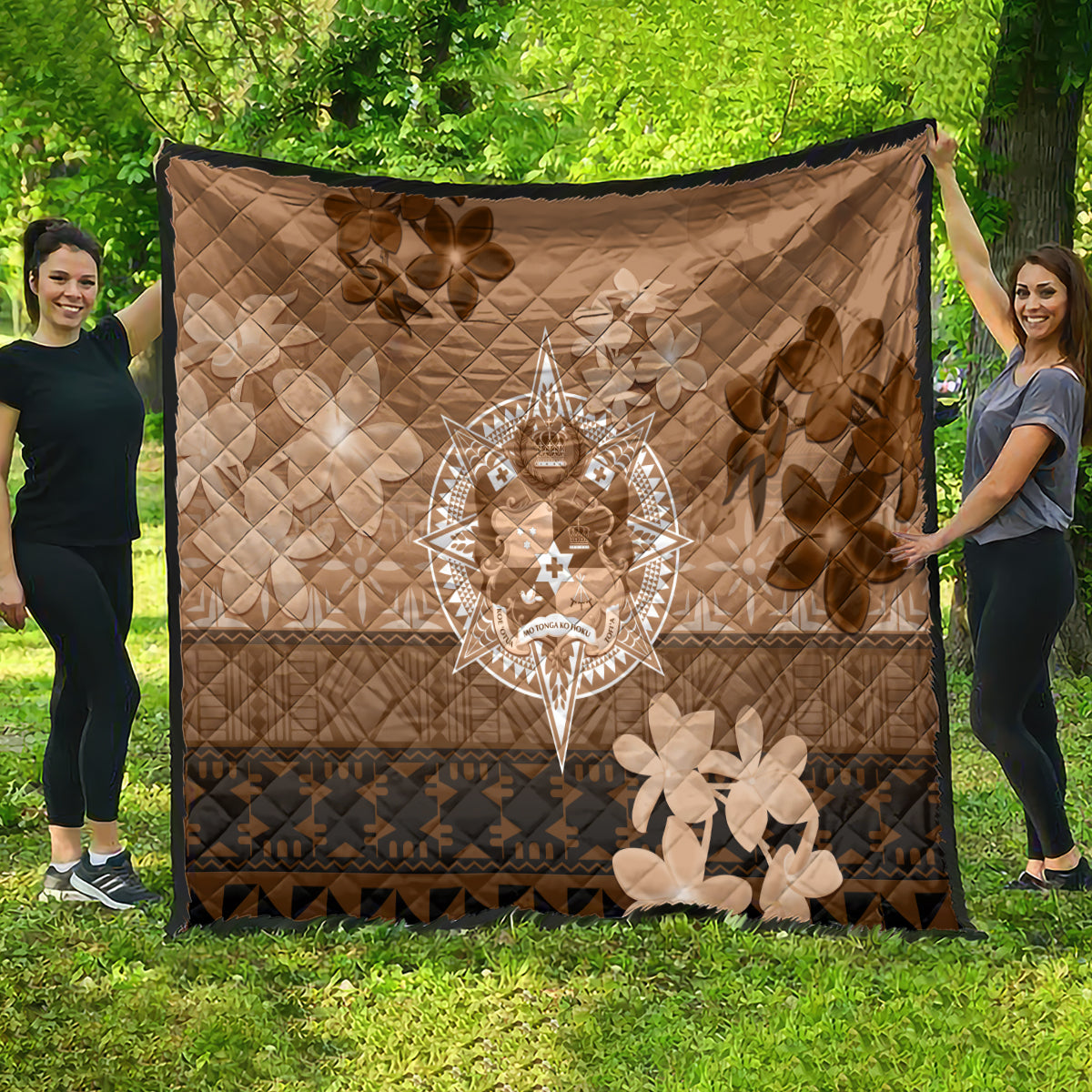 Tonga Emancipation Day Quilt Tongan Kupesi Ngatu Pattern Vintage Style LT05 - Polynesian Pride
