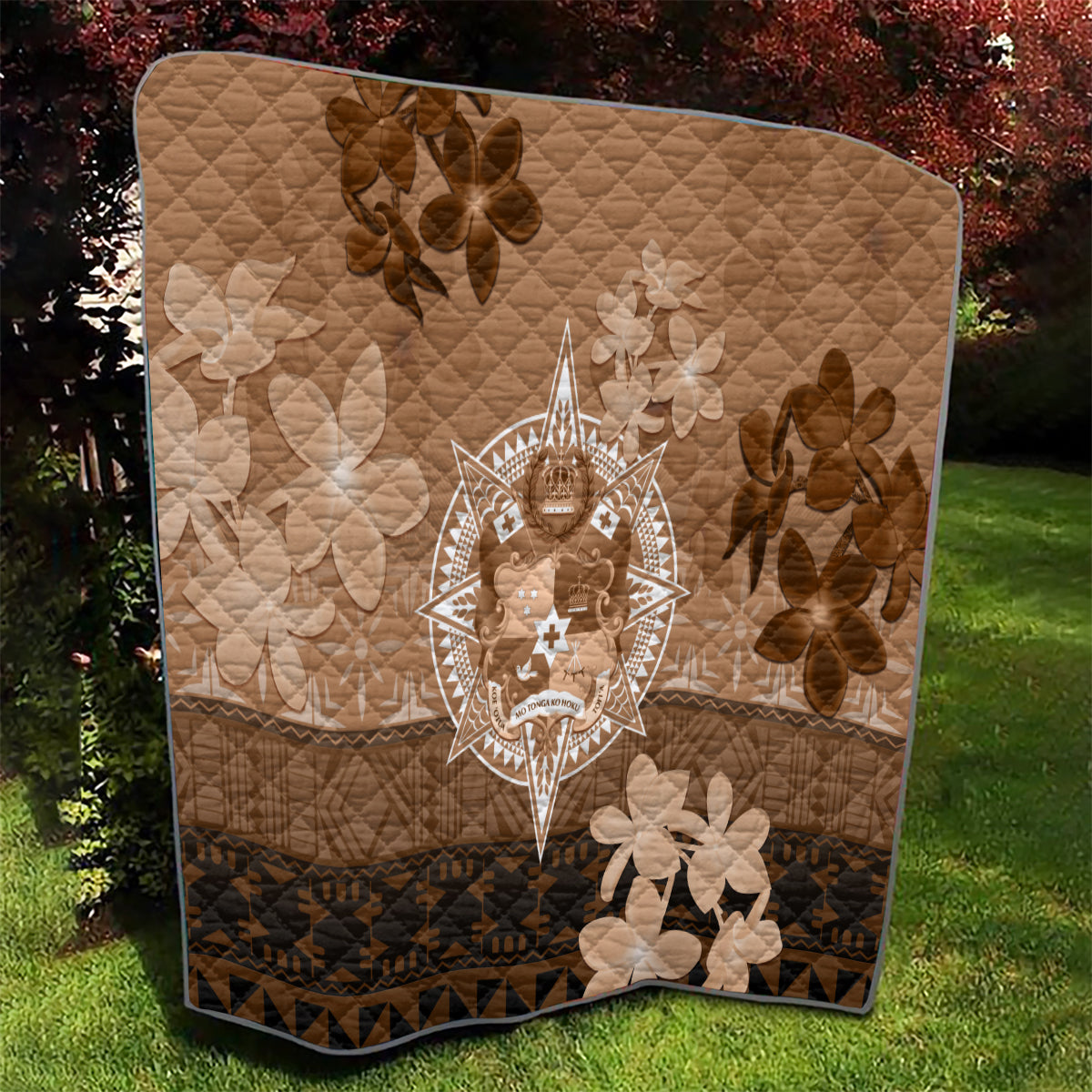Tonga Emancipation Day Quilt Tongan Kupesi Ngatu Pattern Vintage Style LT05 - Polynesian Pride