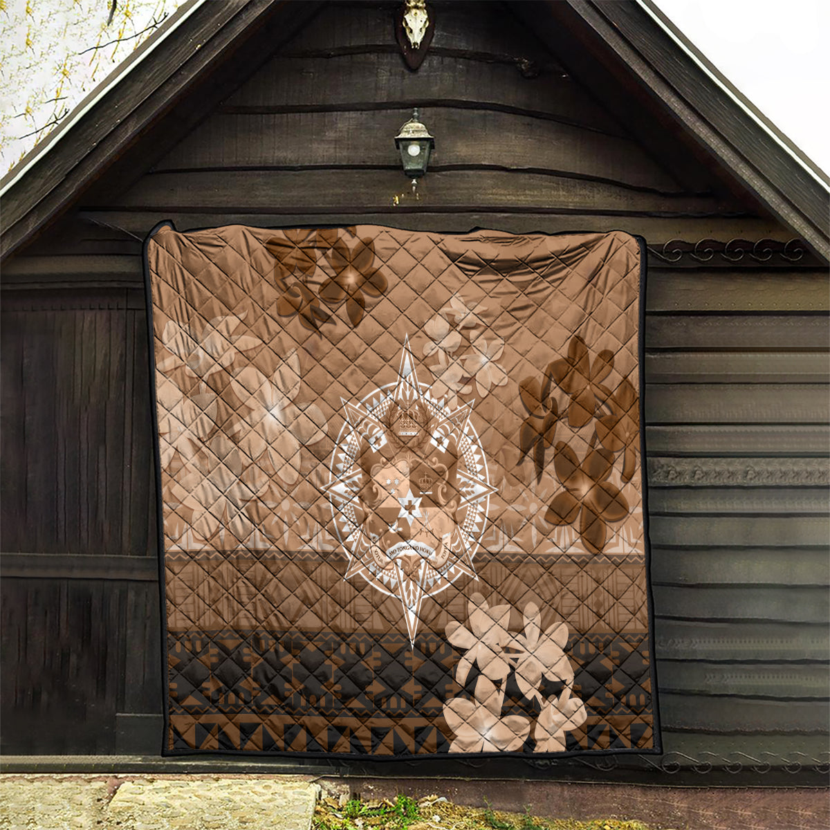 Tonga Emancipation Day Quilt Tongan Kupesi Ngatu Pattern Vintage Style LT05 - Polynesian Pride