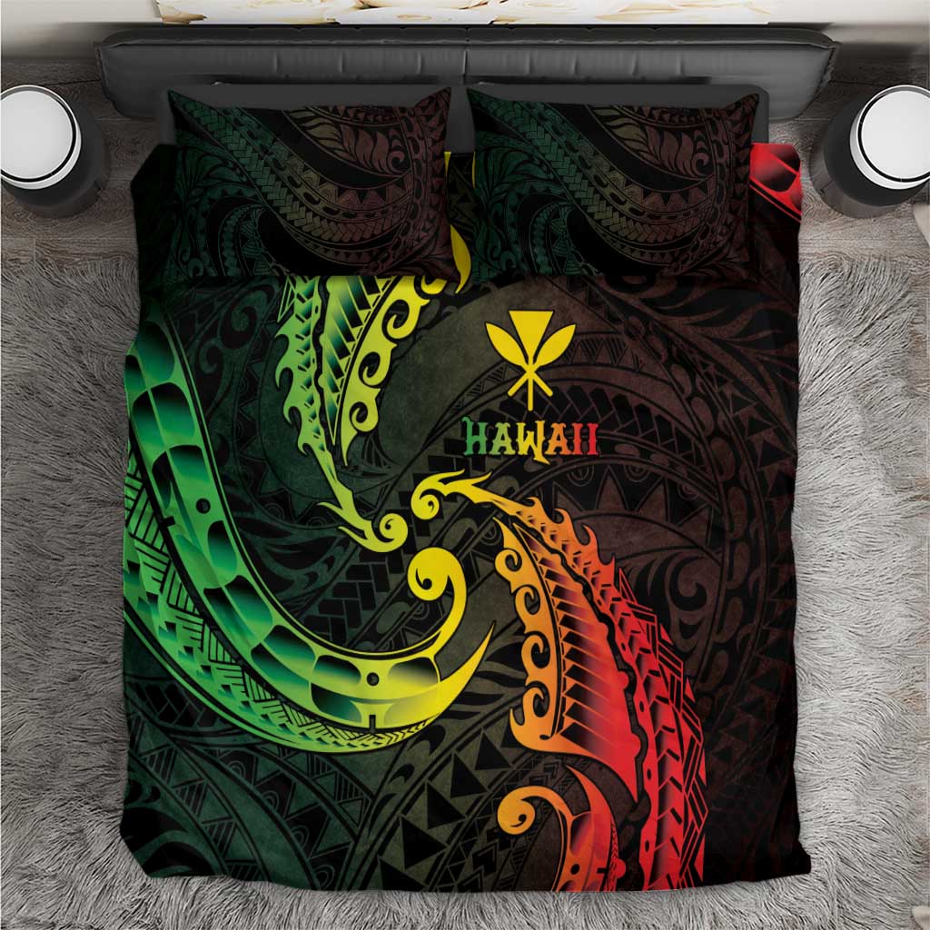 AAPI Heritage Month Bedding Set Kanaka Maoli Polynesian Tribal Wave