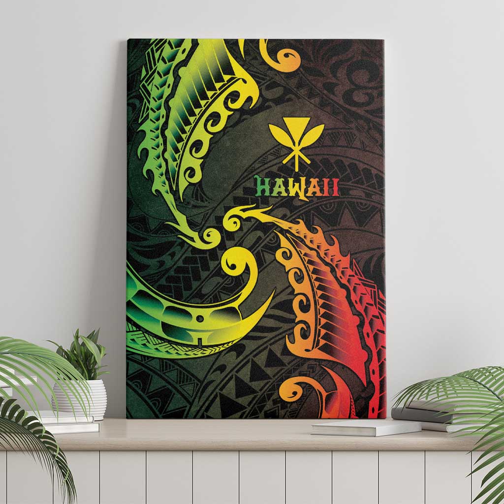 AAPI Heritage Month Canvas Wall Art Kanaka Maoli Polynesian Tribal Wave