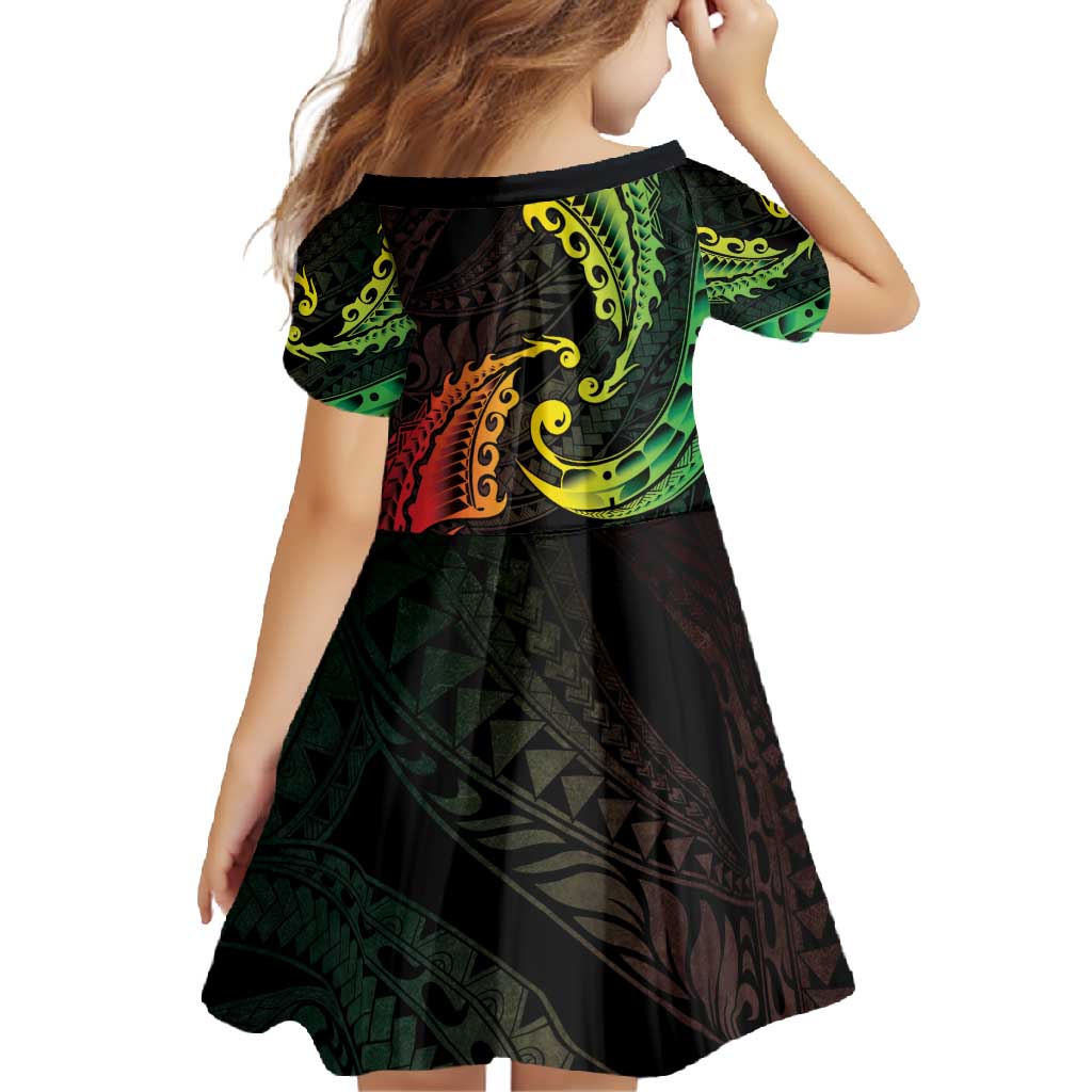 AAPI Heritage Month Family Matching Mermaid Dress and Hawaiian Shirt Kanaka Maoli Polynesian Tribal Wave