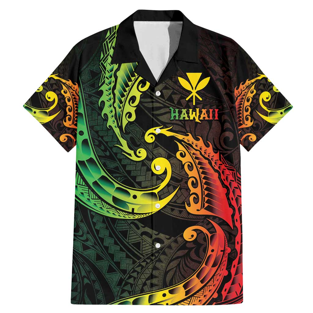 AAPI Heritage Month Family Matching Mermaid Dress and Hawaiian Shirt Kanaka Maoli Polynesian Tribal Wave