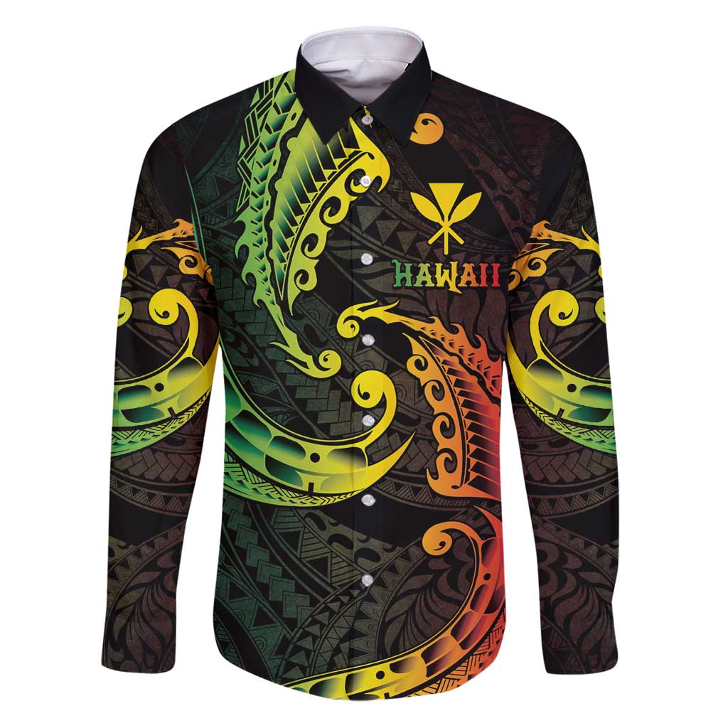 AAPI Heritage Month Family Matching Puletasi and Hawaiian Shirt Kanaka Maoli Polynesian Tribal Wave