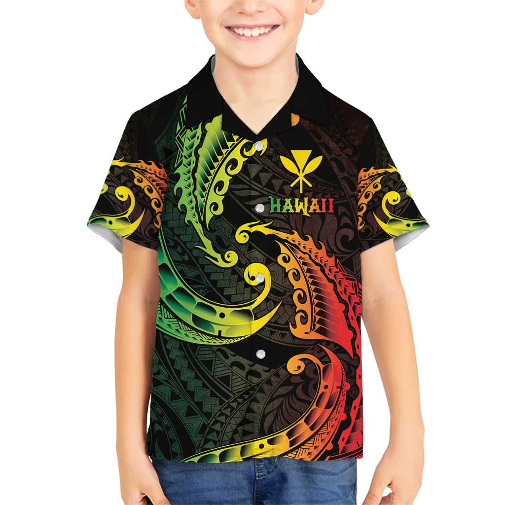 AAPI Heritage Month Family Matching Tank Maxi Dress and Hawaiian Shirt Kanaka Maoli Polynesian Tribal Wave