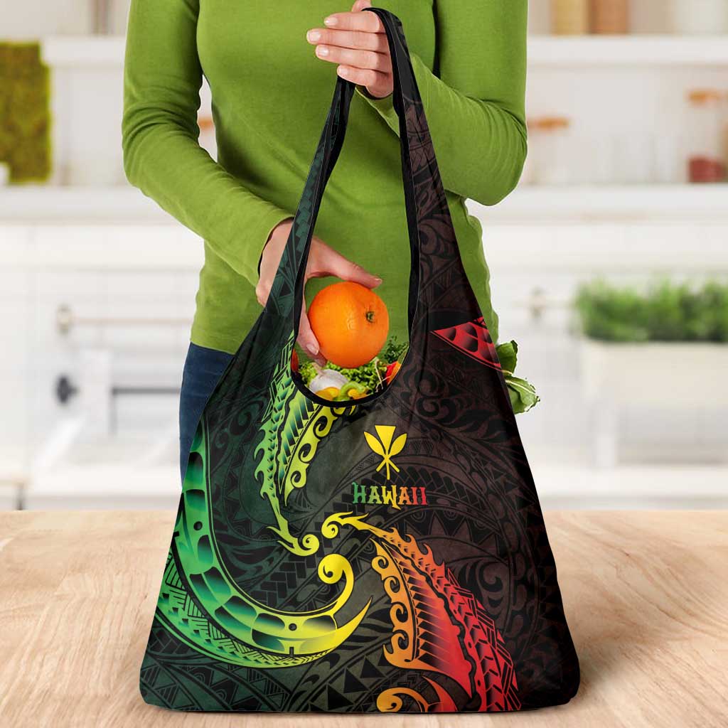 AAPI Heritage Month Grocery Bag Kanaka Maoli Polynesian Tribal Wave