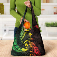 AAPI Heritage Month Grocery Bag Kanaka Maoli Polynesian Tribal Wave