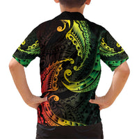 AAPI Heritage Month Kid Hawaiian Shirt Kanaka Maoli Polynesian Tribal Wave