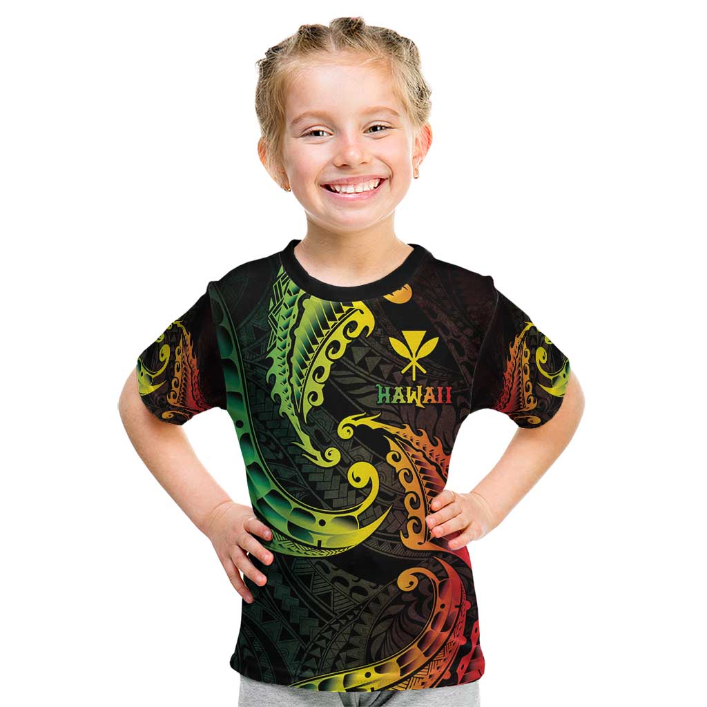 AAPI Heritage Month Kid T Shirt Kanaka Maoli Polynesian Tribal Wave