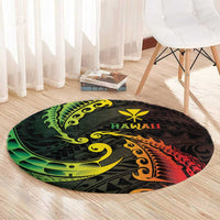 AAPI Heritage Month Round Carpet Kanaka Maoli Polynesian Tribal Wave
