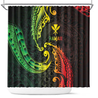 AAPI Heritage Month Shower Curtain Kanaka Maoli Polynesian Tribal Wave