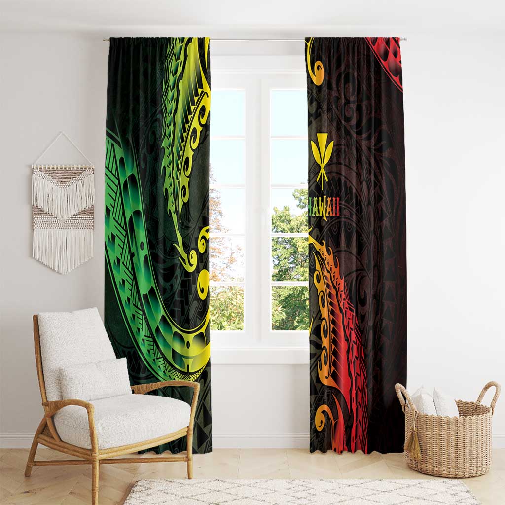AAPI Heritage Month Window Curtain Kanaka Maoli Polynesian Tribal Wave