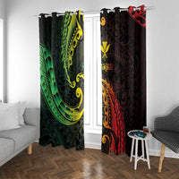 AAPI Heritage Month Window Curtain Kanaka Maoli Polynesian Tribal Wave