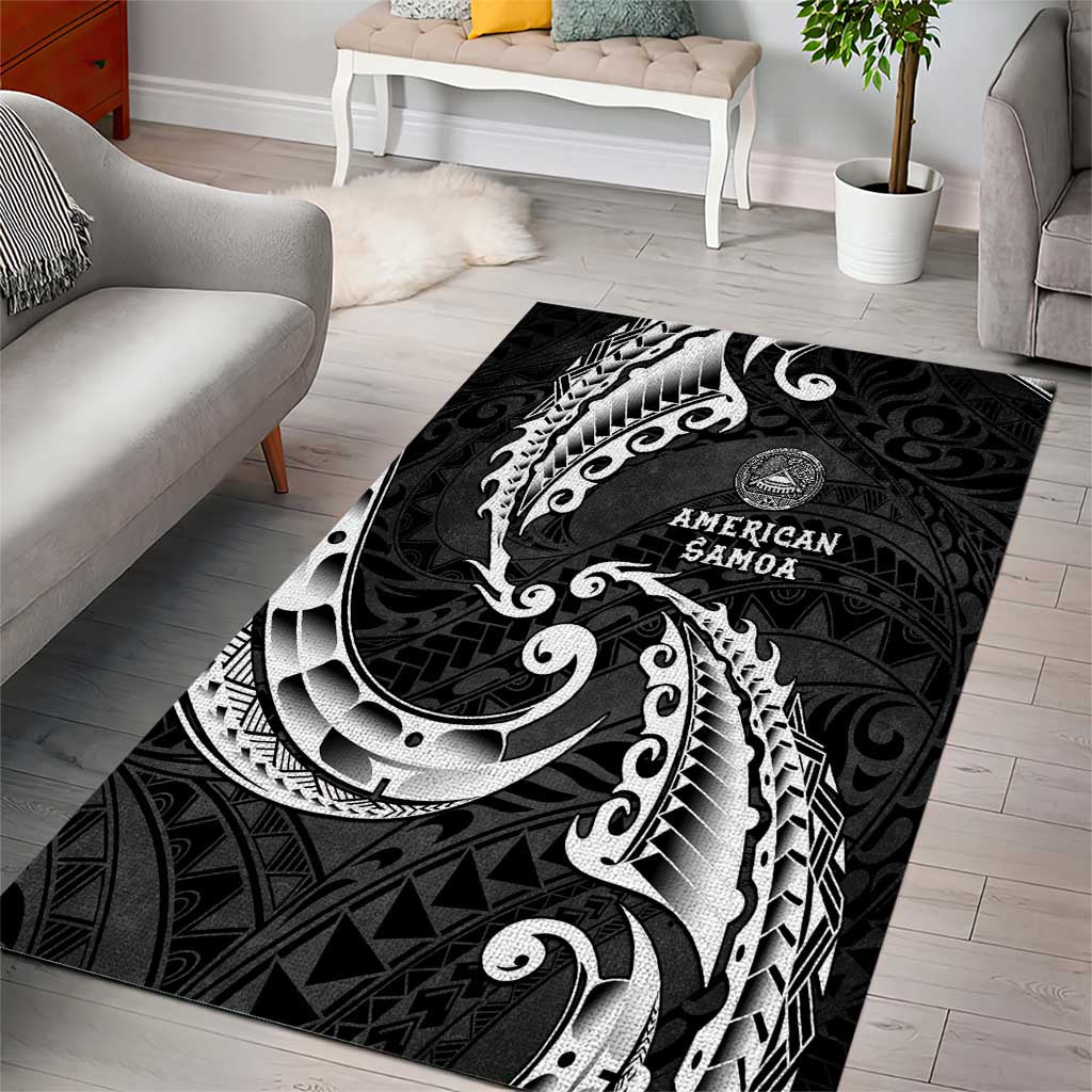 AAPI Heritage Month Area Rug American Samoa Polynesian Tribal Wave