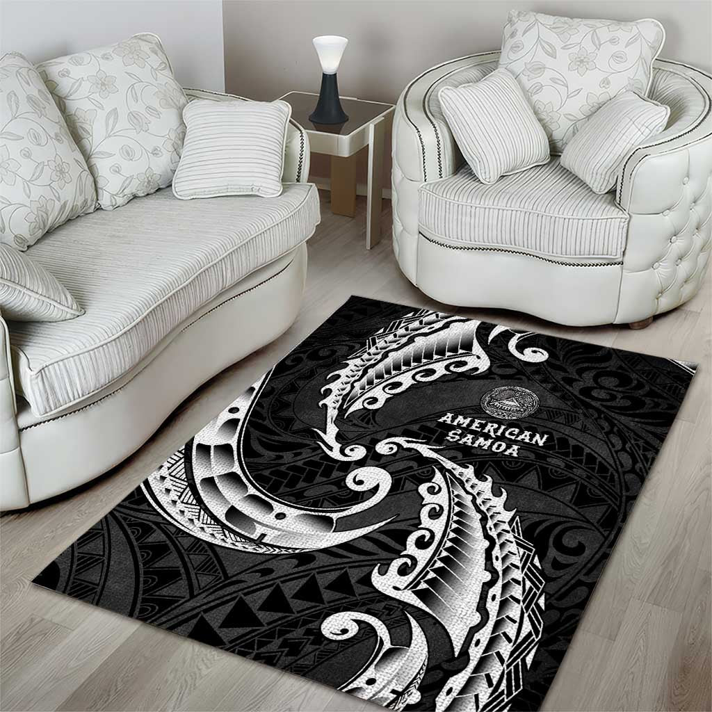 AAPI Heritage Month Area Rug American Samoa Polynesian Tribal Wave