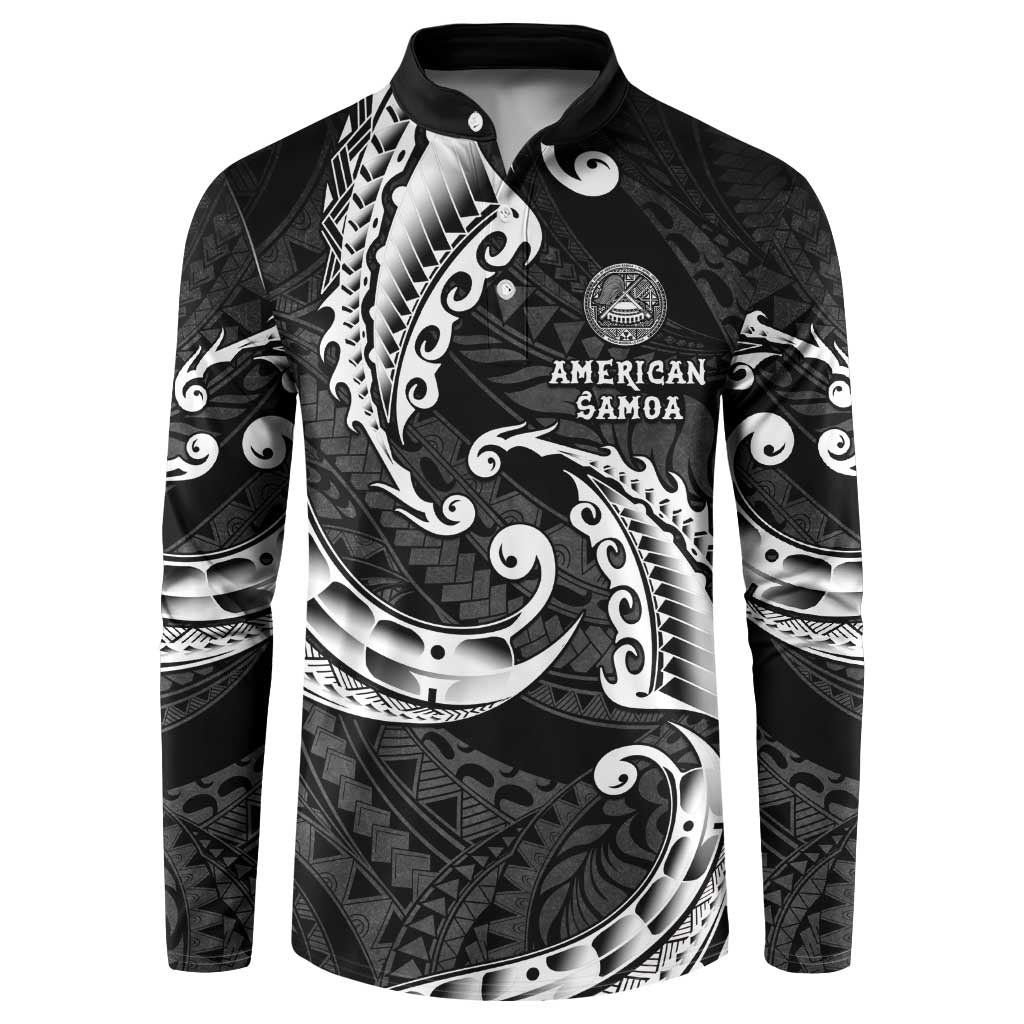 AAPI Heritage Month Button Sweatshirt American Samoa Polynesian Tribal Wave