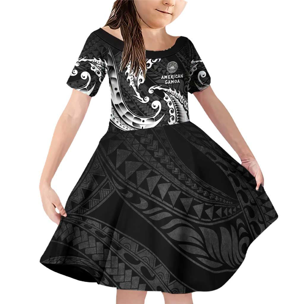 AAPI Heritage Month Family Matching Off Shoulder Short Dress and Hawaiian Shirt American Samoa Polynesian Tribal Wave