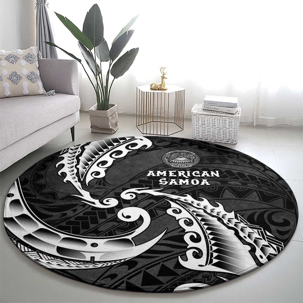 AAPI Heritage Month Round Carpet American Samoa Polynesian Tribal Wave