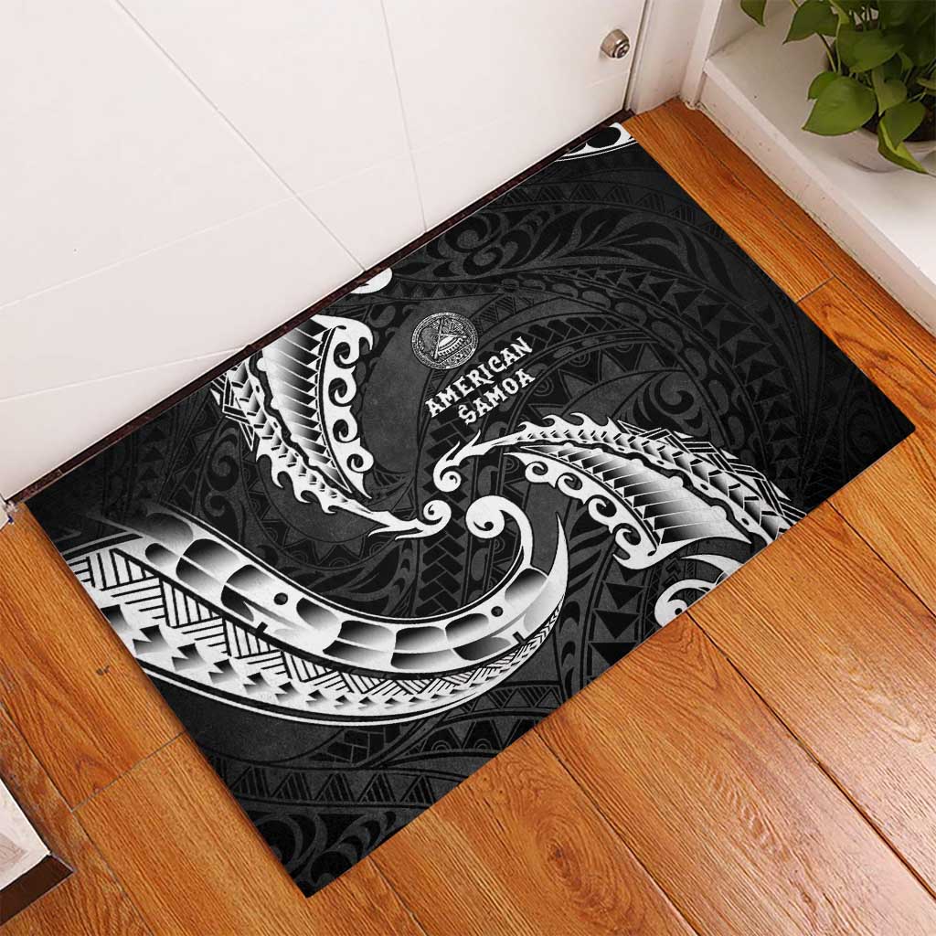 AAPI Heritage Month Rubber Doormat American Samoa Polynesian Tribal Wave