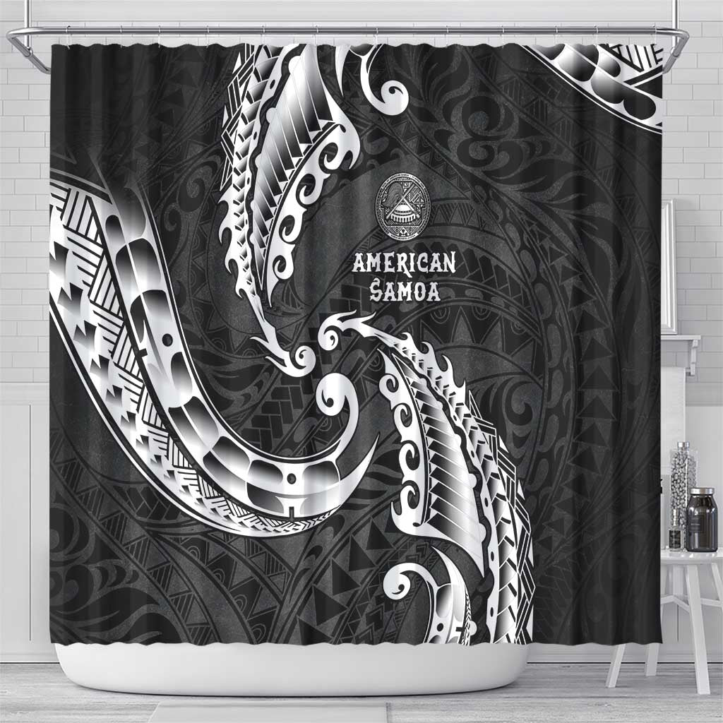 AAPI Heritage Month Shower Curtain American Samoa Polynesian Tribal Wave