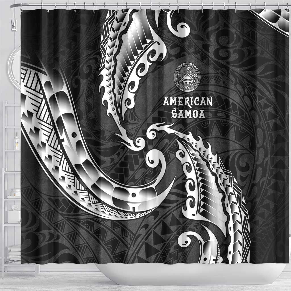 AAPI Heritage Month Shower Curtain American Samoa Polynesian Tribal Wave