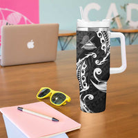 AAPI Heritage Month Tumbler With Handle American Samoa Polynesian Tribal Wave