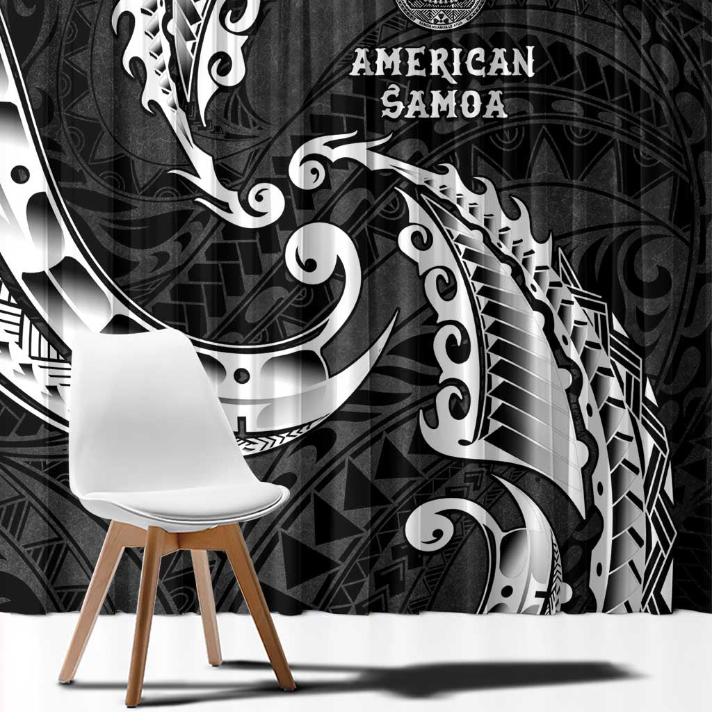 AAPI Heritage Month Window Curtain American Samoa Polynesian Tribal Wave