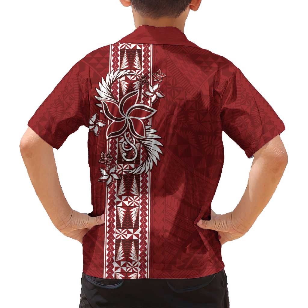 Tonga Language Week Family Matching Tank Maxi Dress and Hawaiian Shirt Malo e Lelei Kupesi Ngatu Pattern LT05 - Polynesian Pride