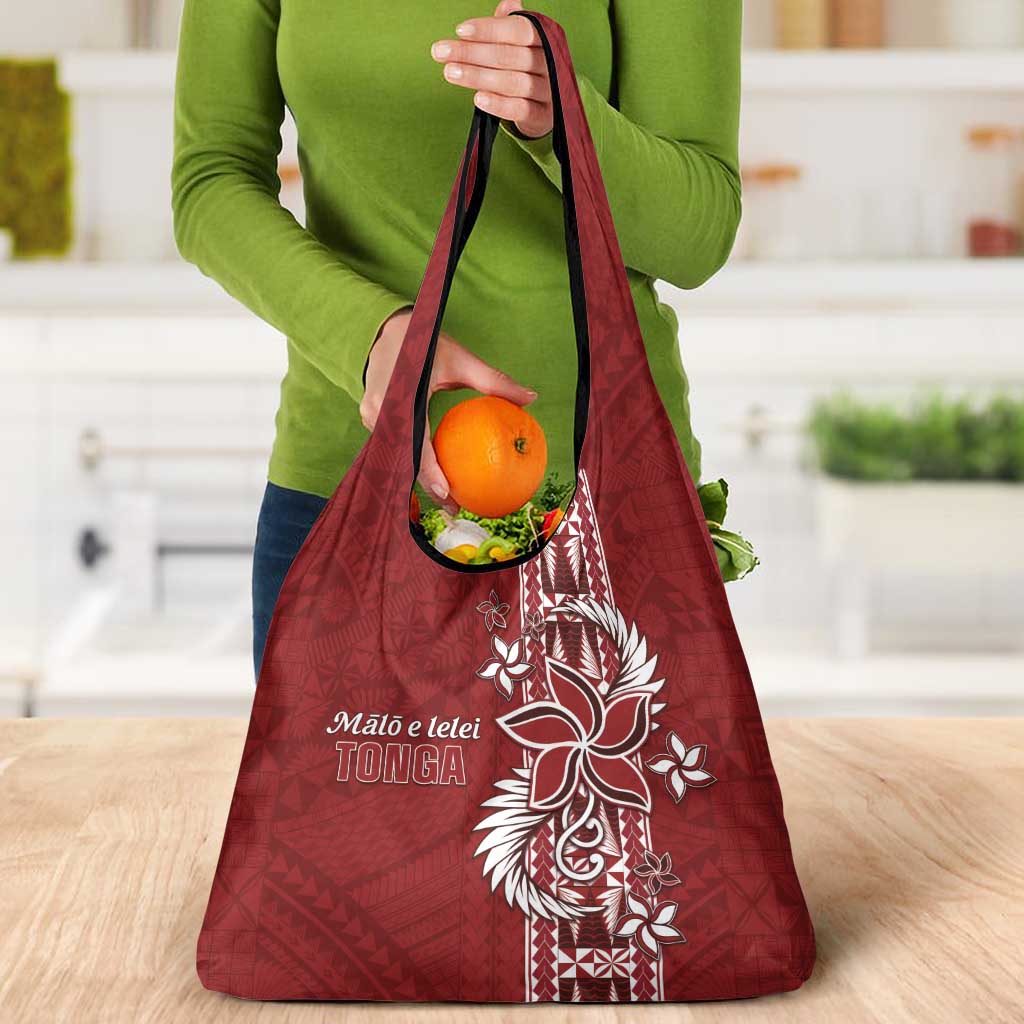 Tonga Language Week Grocery Bag Malo e Lelei Kupesi Ngatu Pattern