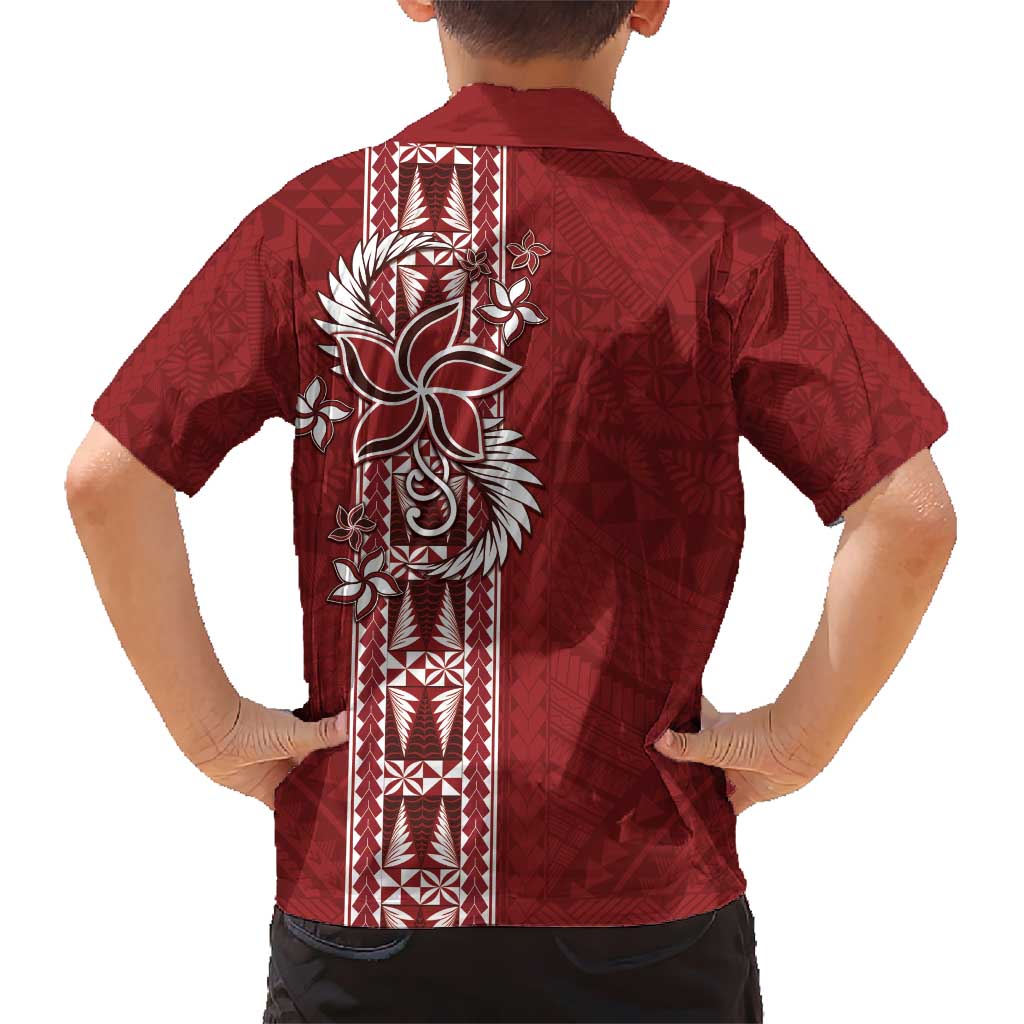 Tonga Language Week Kid Hawaiian Shirt Malo e Lelei Kupesi Ngatu Pattern LT05 - Polynesian Pride