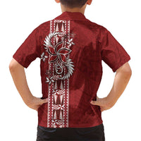 Tonga Language Week Kid Hawaiian Shirt Malo e Lelei Kupesi Ngatu Pattern LT05 - Polynesian Pride