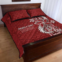 Tonga Language Week Quilt Bed Set Malo e Lelei Kupesi Ngatu Pattern