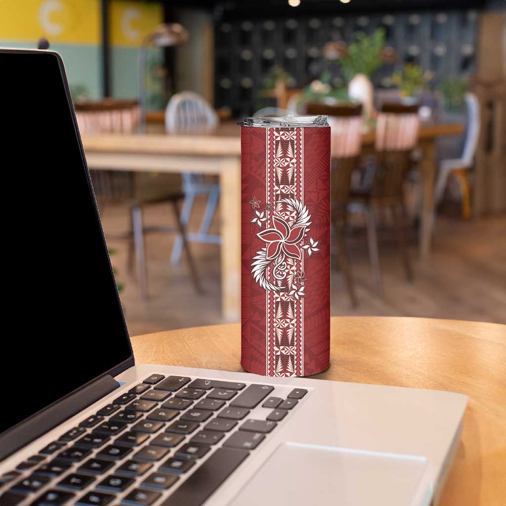 Tonga Language Week Skinny Tumbler Malo e Lelei Kupesi Ngatu Pattern