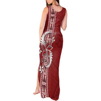 Tonga Language Week Tank Maxi Dress Malo e Lelei Kupesi Ngatu Pattern