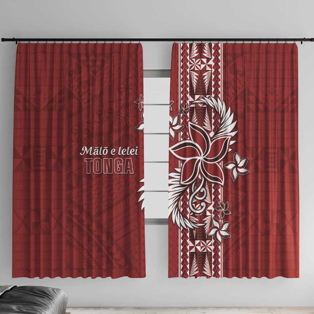 Tonga Language Week Window Curtain Malo e Lelei Kupesi Ngatu Pattern