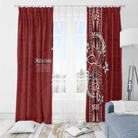 Tonga Language Week Window Curtain Malo e Lelei Kupesi Ngatu Pattern